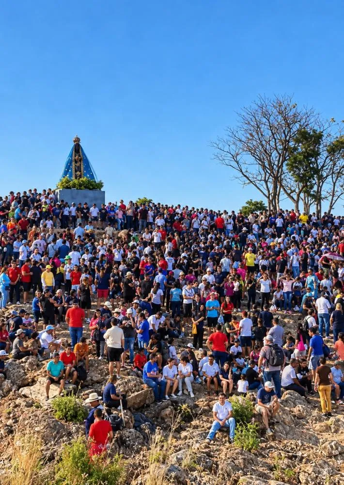 FÉ QUE MOVE MULTIDÕES: Romaria de Nossa Senhora Aparecida reúne mais de 10 mil fiéis em Boqueirão, no Sertão paraibano